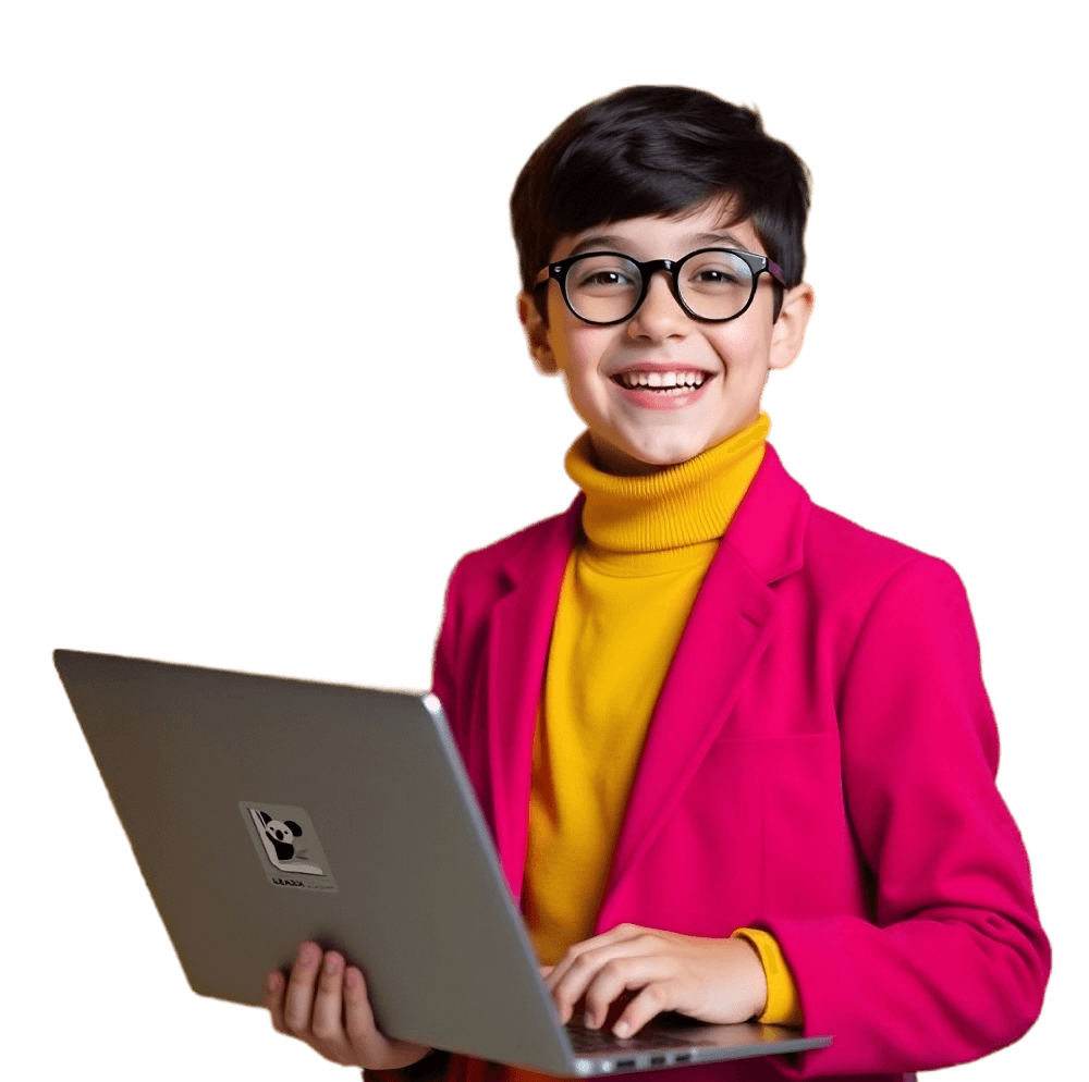 A young student smiling while engaged in an online tutoring session with LearnLoom in Australia.