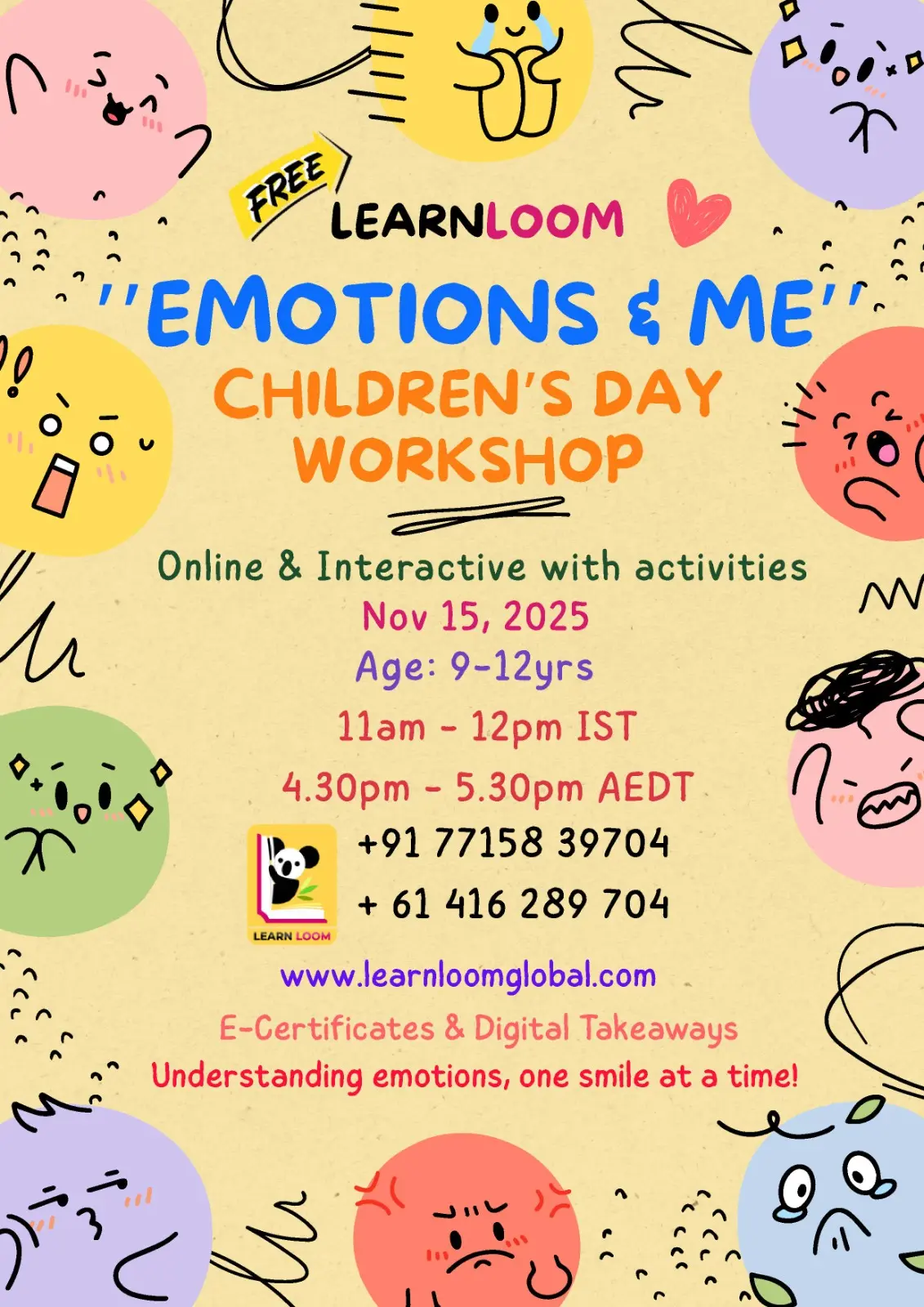 Poster for past Childrens Day Workshop