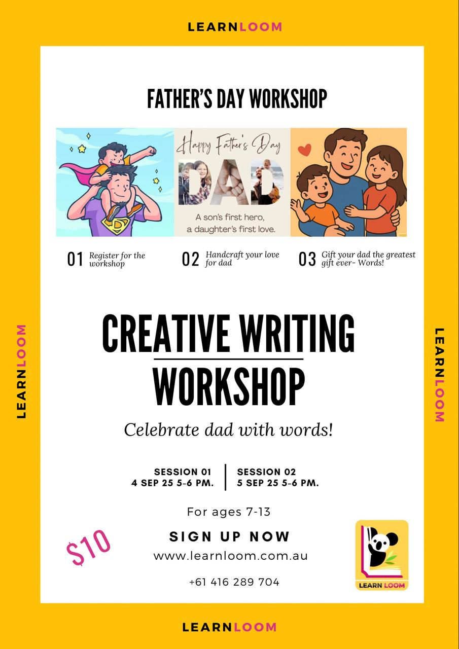 Poster for Father's Day Workshop