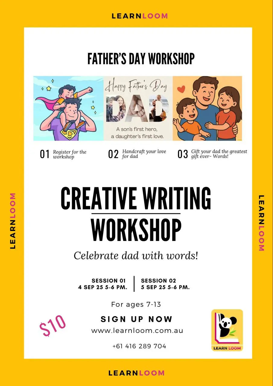 Poster for past Father's Day Workshop