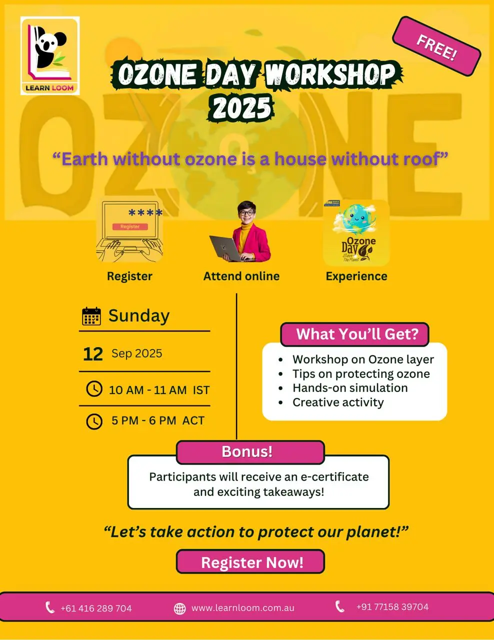 Poster for past Ozone Day Workshop